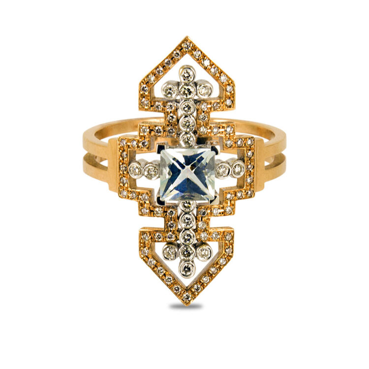 Unique Cross Shaped Ring