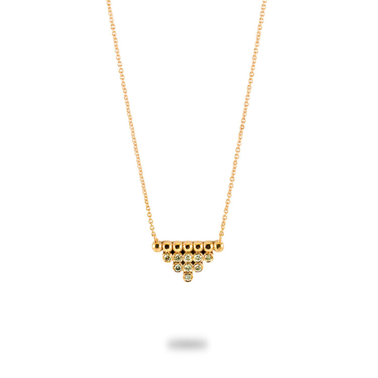 Necklace in Rose Gold 18K with Brilliant Cut Diamonds